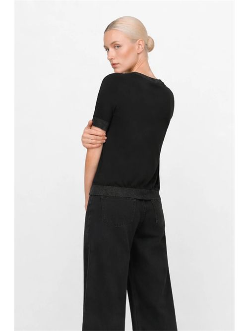 Maglia in viscosa con girocollo e dettagli metallizzati KOCCA | OANNA/00016